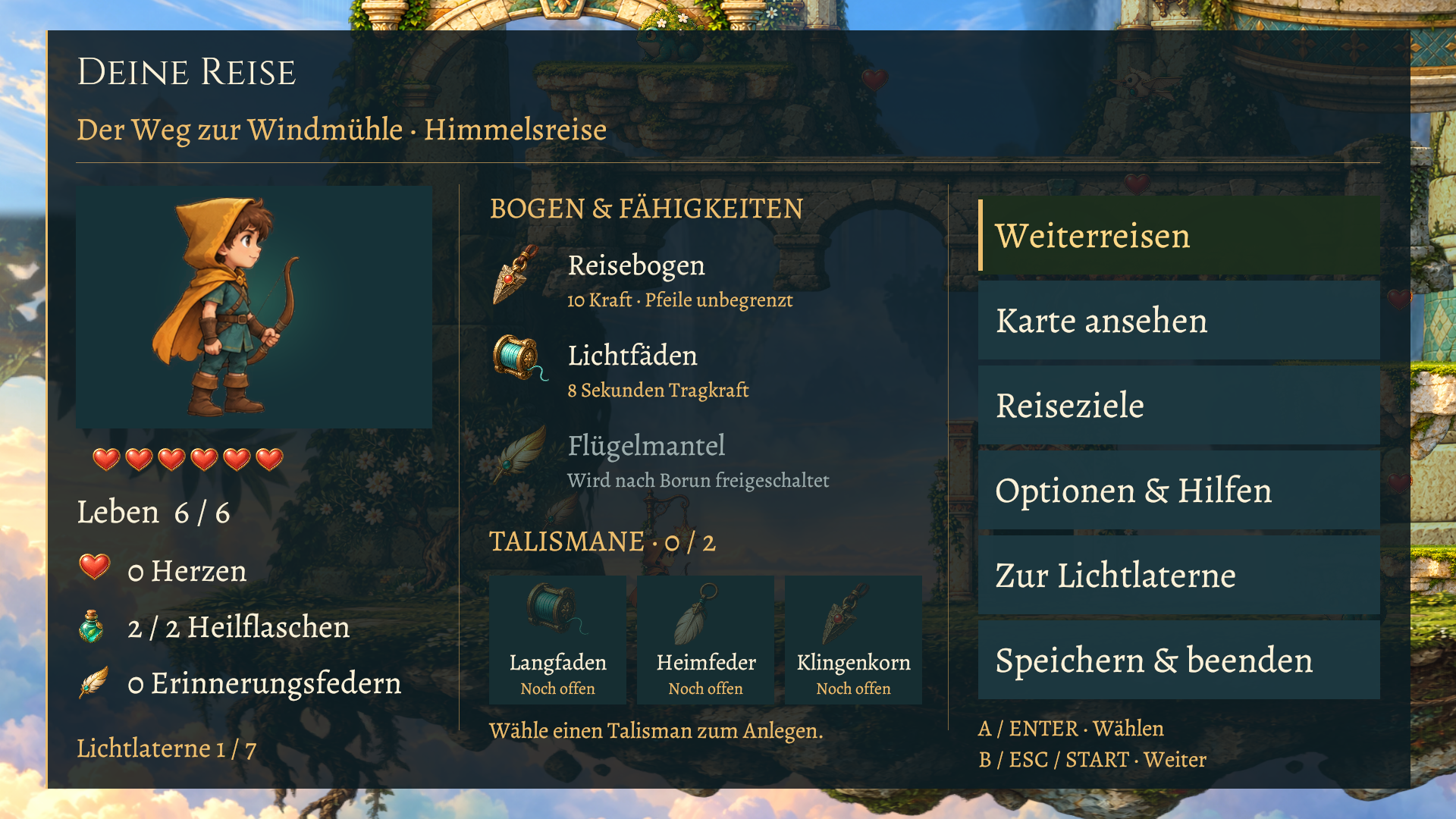 Spielbild: Lios Reisegepäck